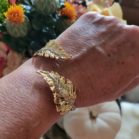 NWOT ALEXIS.BITTAR GOLD CUFF 10k GOLD rhodium plated NWOT - Picture 9 of 13